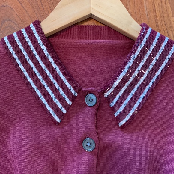 Marc Jacobs sequin collar crop cardigan - Picture 3 of 8